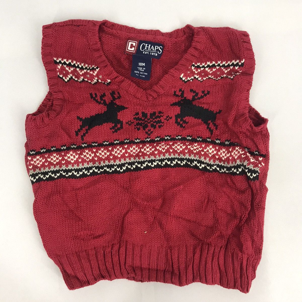 90'S Ralph Lauren CHAPS Herringbone Cotton Knit Sweater Men's XL Vintage /eaa391271