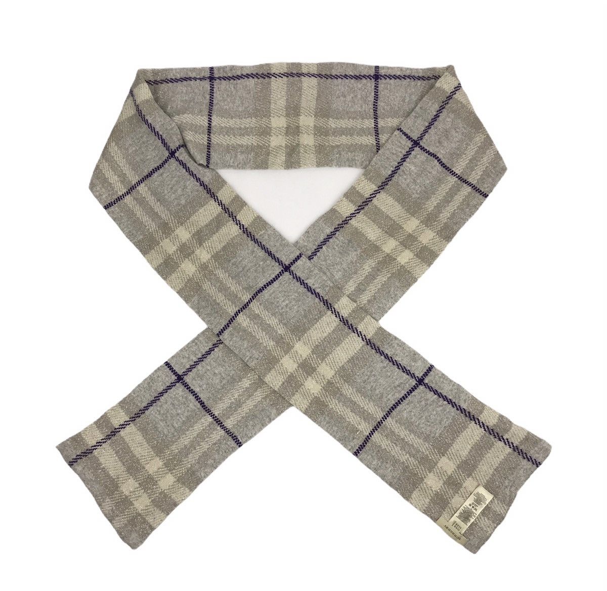 BURBERRY London Nova Check Striped Design Muffler Scarf