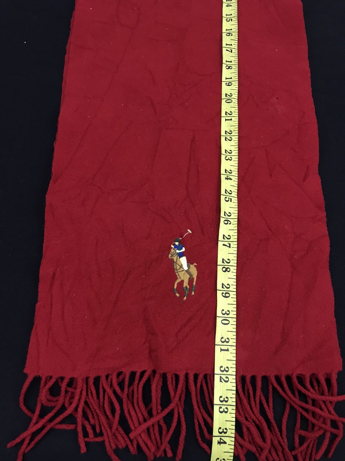 Polo Ralph Lauren Vintage Polo Ralph Lauren Big Pony Logo Plain Muffler Scarf Size ONE SIZE - 7 Thumbnail