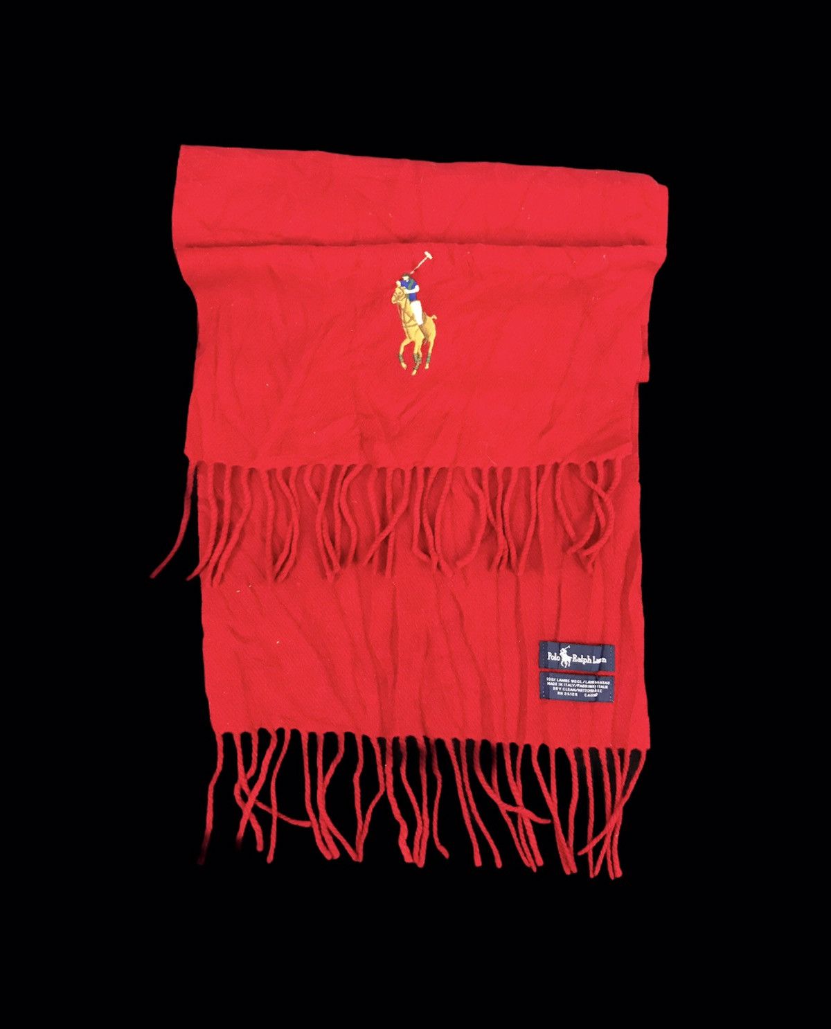 Polo Ralph Lauren Vintage Polo Ralph Lauren Big Pony Logo Plain Muffler Scarf Size ONE SIZE - 2 Thumbnail
