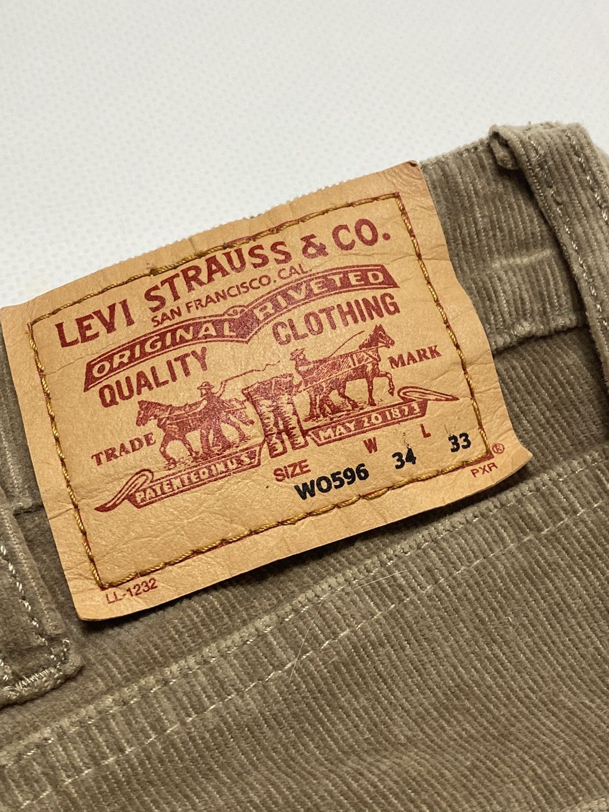 Levi's 🔥LASTDROP🔥 Rare Workers Corduroy Beige Pants Workwear Size US 34 / EU 50 - 11 Thumbnail