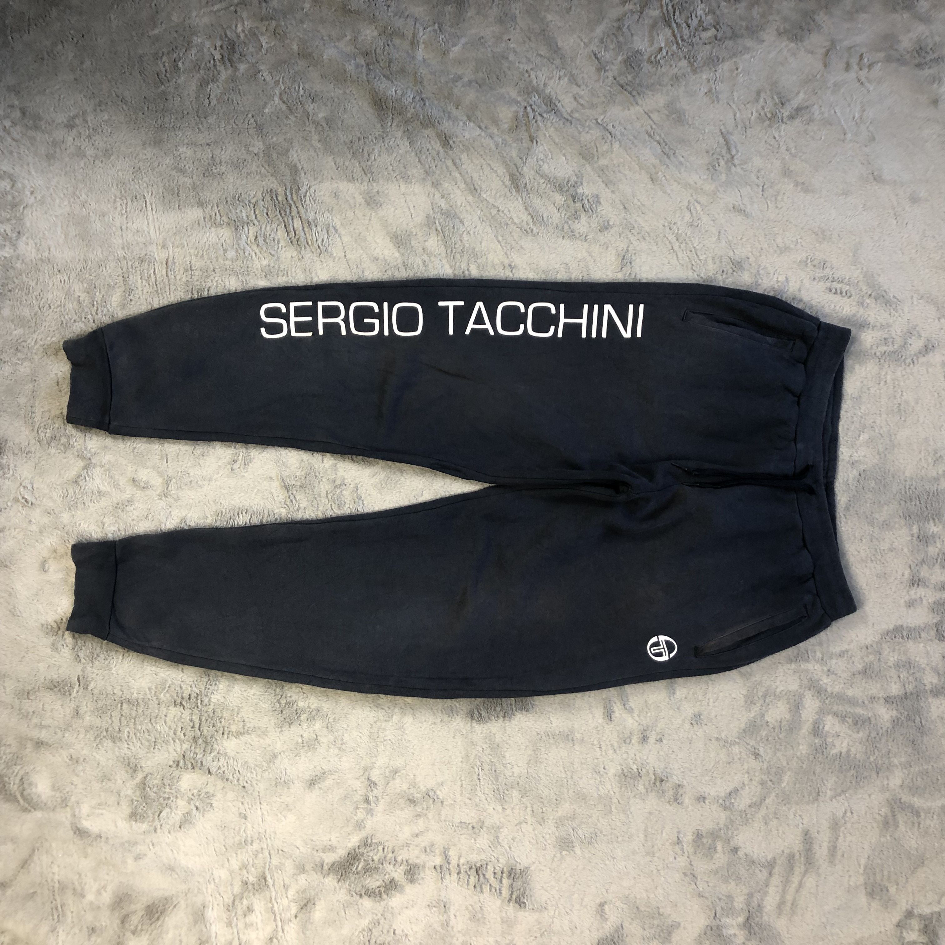 image of Sergio Tacchini Big Logo Sweatpants 5988-216 in Navy, Men's (Size 32)