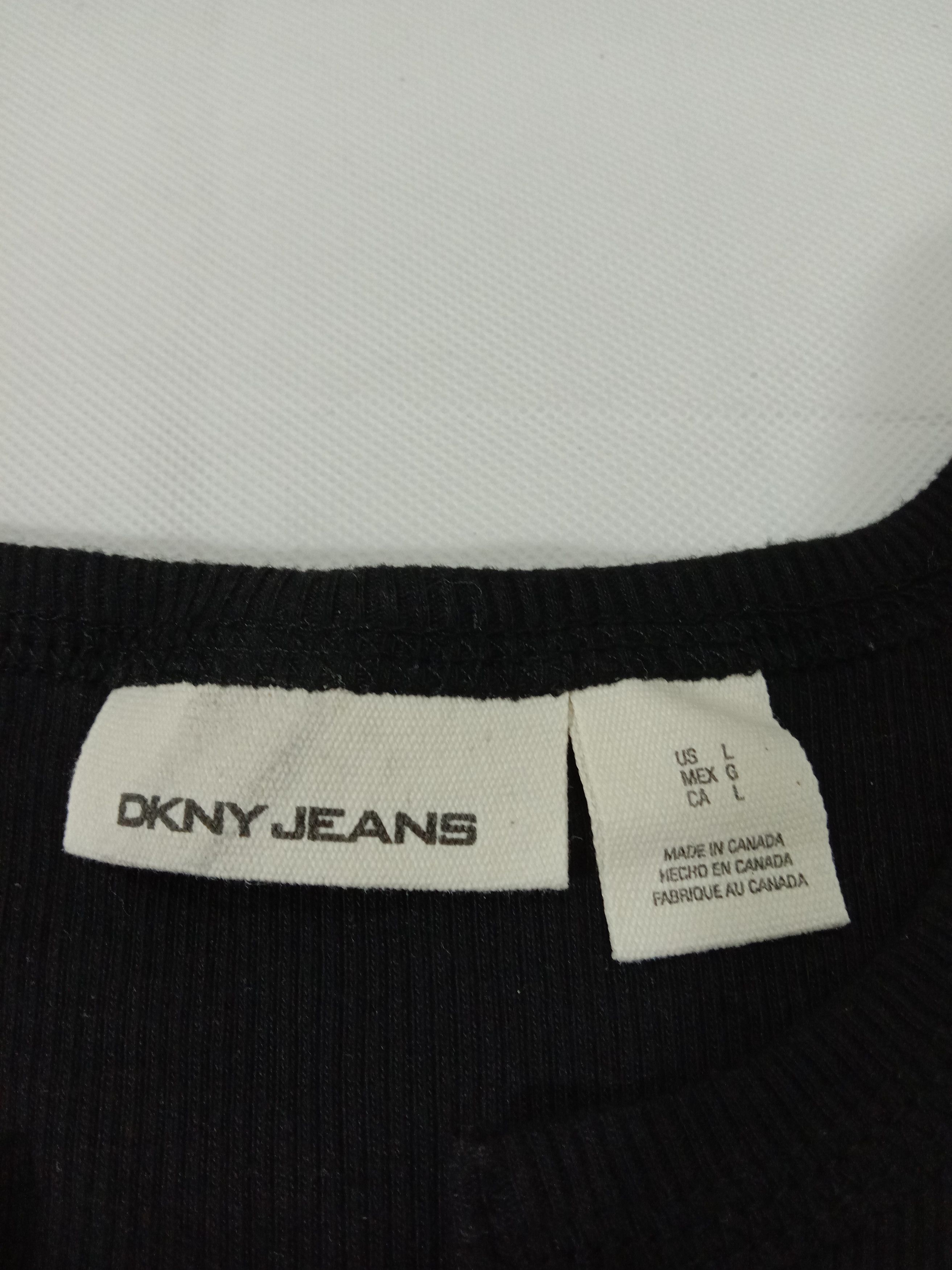 DKNY × Vintage DKNY Jeans Made In Canada Tee Stretchable Size XXS / US 00 / IT 34 - 5 Thumbnail