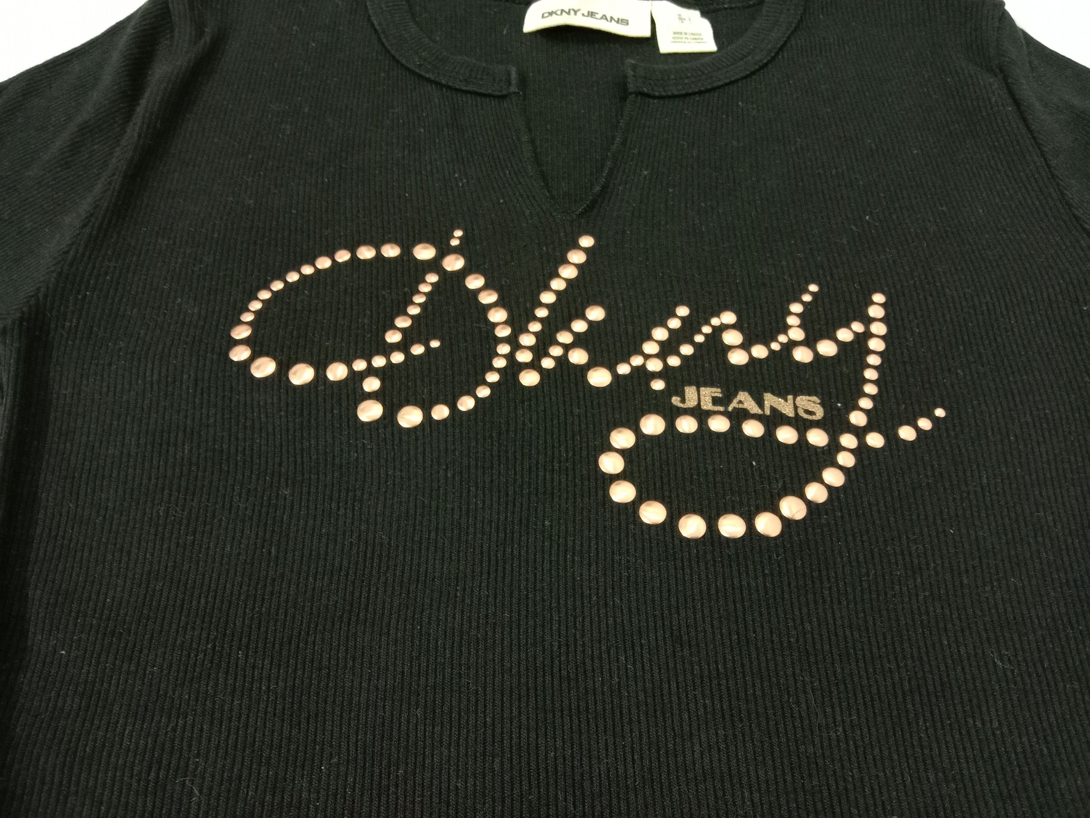 DKNY × Vintage DKNY Jeans Made In Canada Tee Stretchable Size XXS / US 00 / IT 34 - 6 Thumbnail