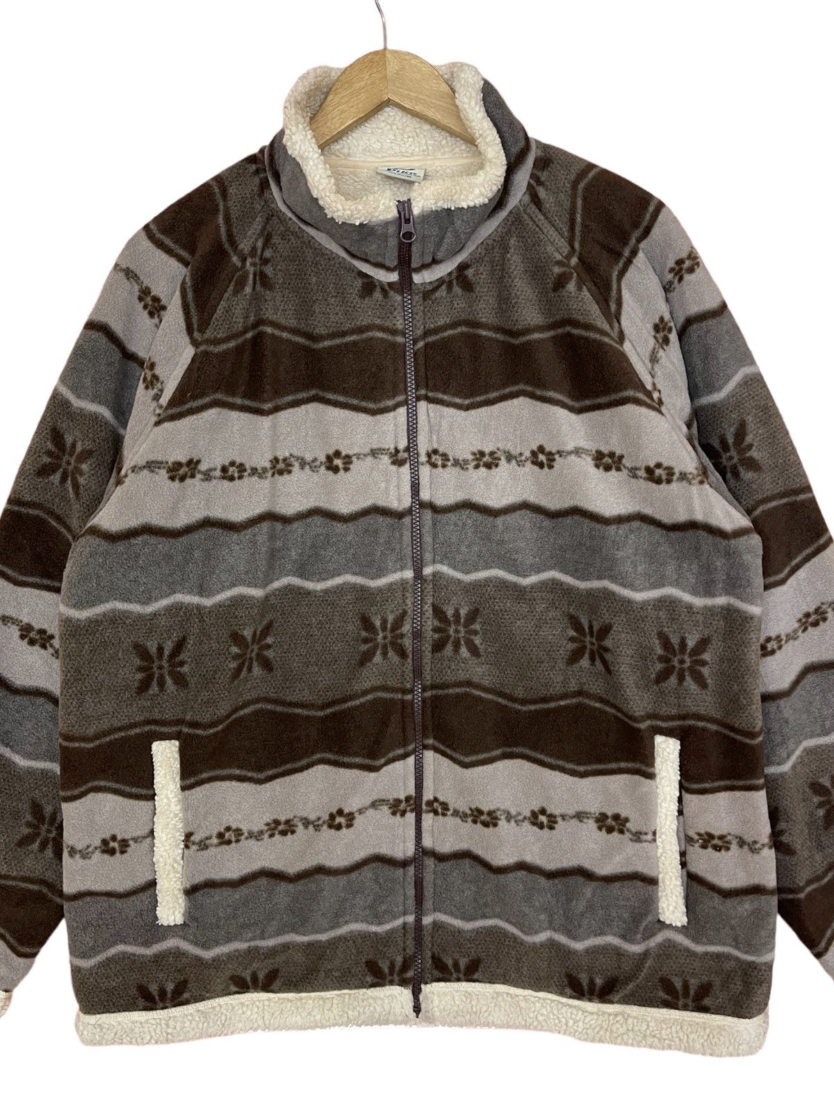 Vintage Vintage Piko Printed fleece jacket sherpa jacket winter Size US M / EU 48-50 / 2 - 4 Thumbnail