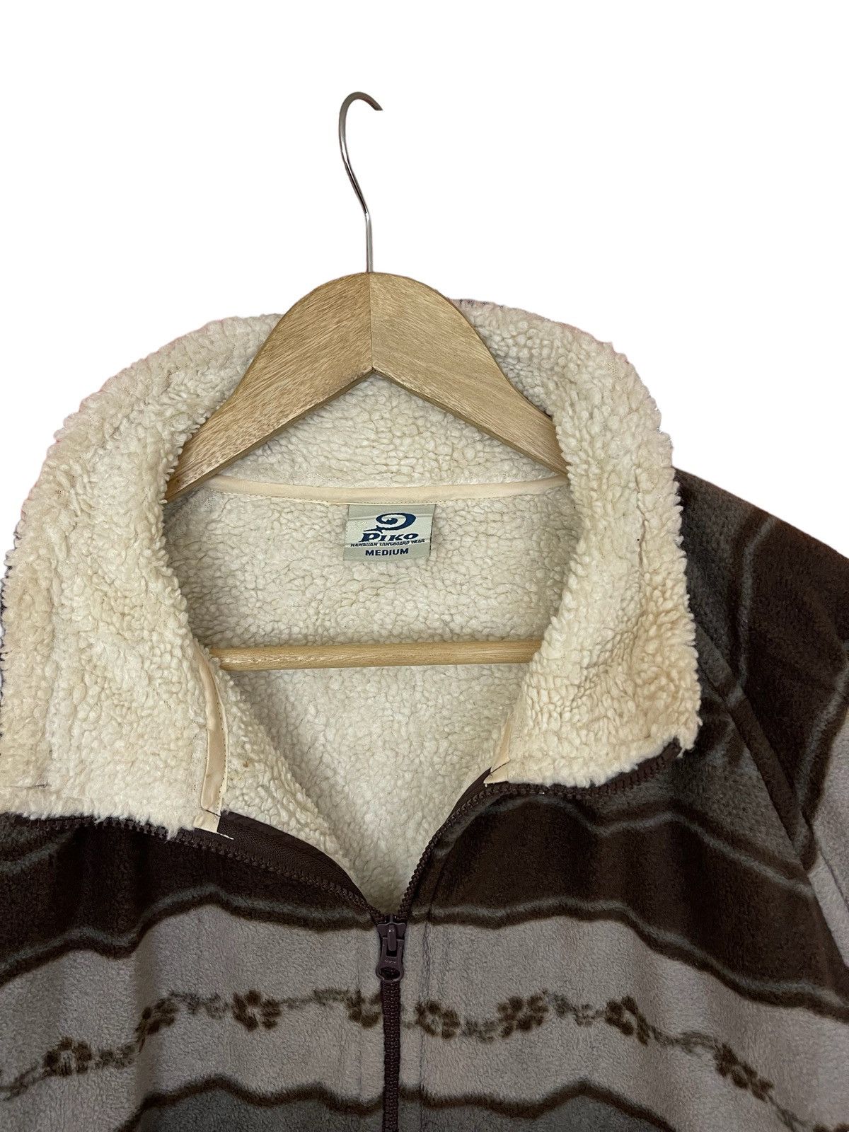 Vintage Vintage Piko Printed fleece jacket sherpa jacket winter Size US M / EU 48-50 / 2 - 7 Thumbnail