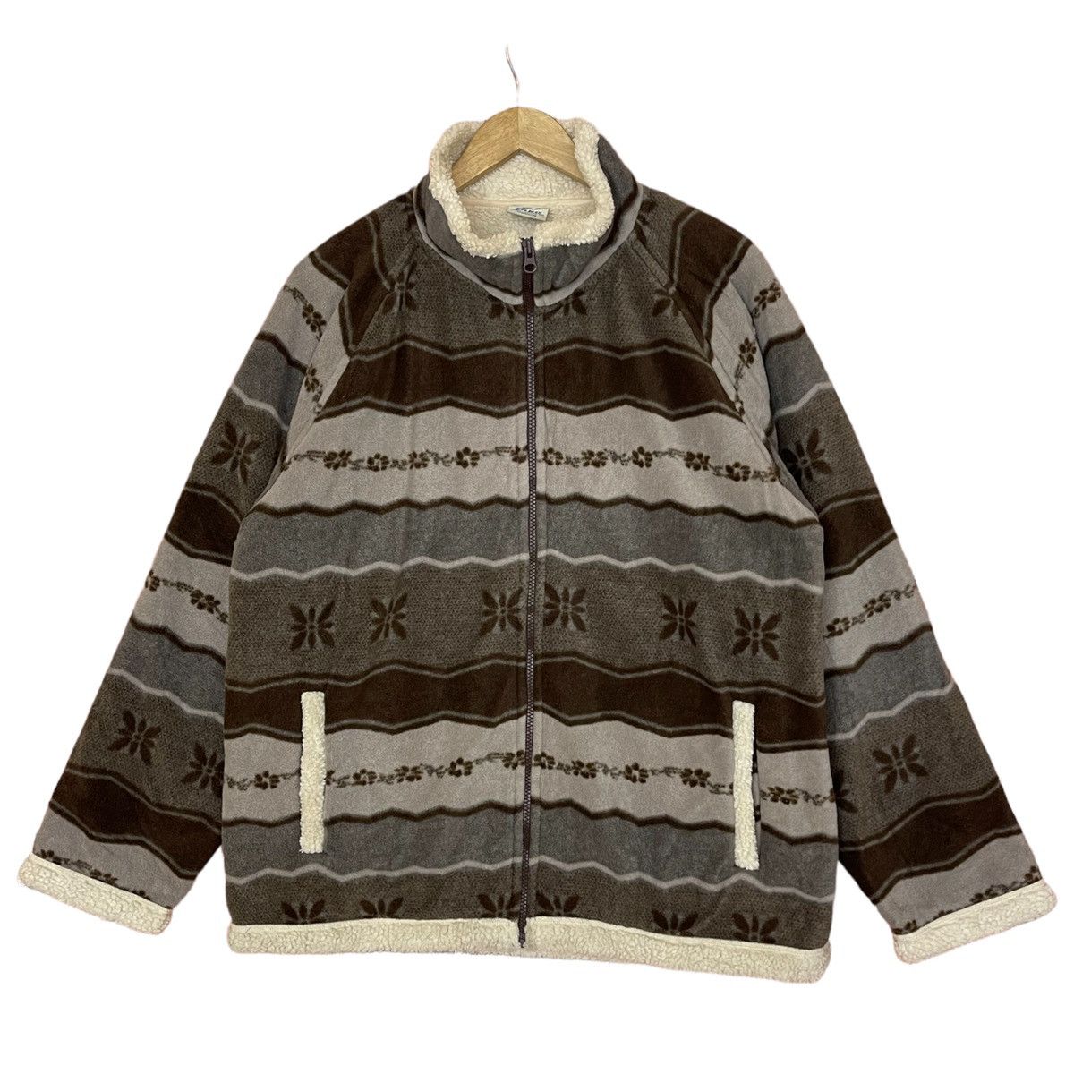 Vintage Vintage Piko Printed fleece jacket sherpa jacket winter Size US M / EU 48-50 / 2 - 1 Thumbnail