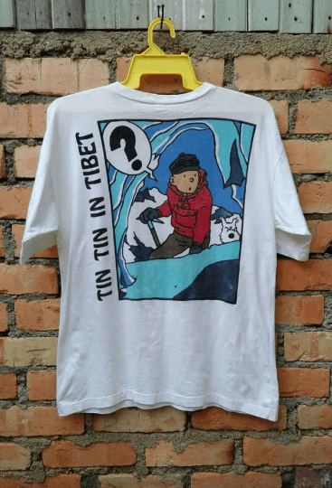 Vintage The Adventure Of Tin Tin In Tibet T Shirt