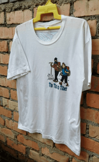 Cartoon Network × Vintage Vintage The Adventure Of Tin Tin In Tibet T Shirt Size US XL / EU 56 / 4 - 5 Thumbnail