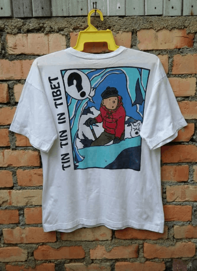 Cartoon Network × Vintage Vintage The Adventure Of Tin Tin In Tibet T Shirt Size US XL / EU 56 / 4 - 3 Thumbnail