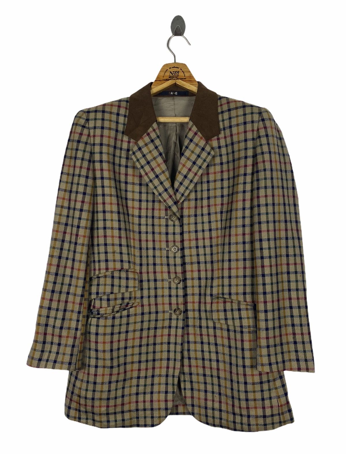 image of Daks London Full Button With 3 Pocket Buttom Casual Jacket in Brown Tart, Men's (Size Medium)