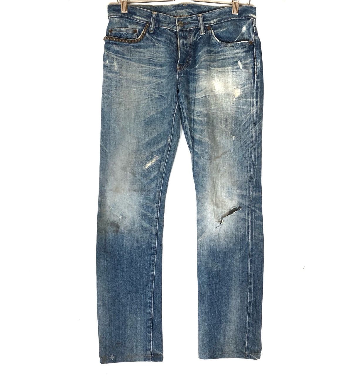 Hysteric Glamour Hysteric Glamour Selvedge Distressed Denim Jeans Trousers Size US 30 / EU 46 - 1 Thumbnail