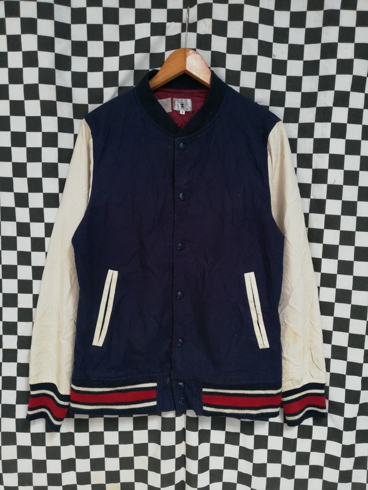 image of Hysteric Glamour x Takeo Kikuchi Takeo Kikuchi Varsity Jacket in Blue (Size Small)