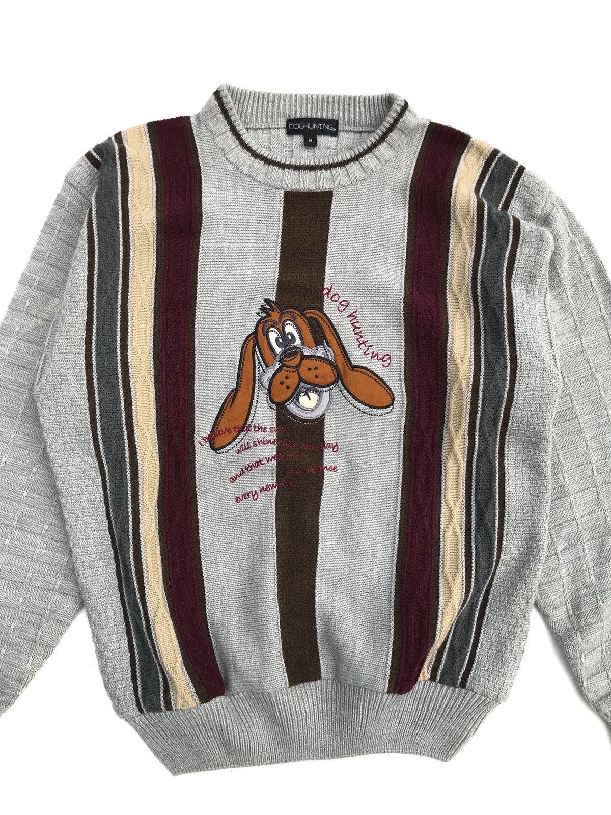 Japanese Brand × Vintage Vintage DOGHUNTING Hand Knit Sweater Size US M / EU 48-50 / 2 - 1 Thumbnail