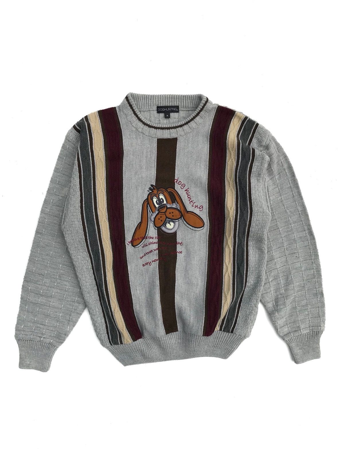 Japanese Brand × Vintage Vintage DOGHUNTING Hand Knit Sweater Size US M / EU 48-50 / 2 - 2 Thumbnail