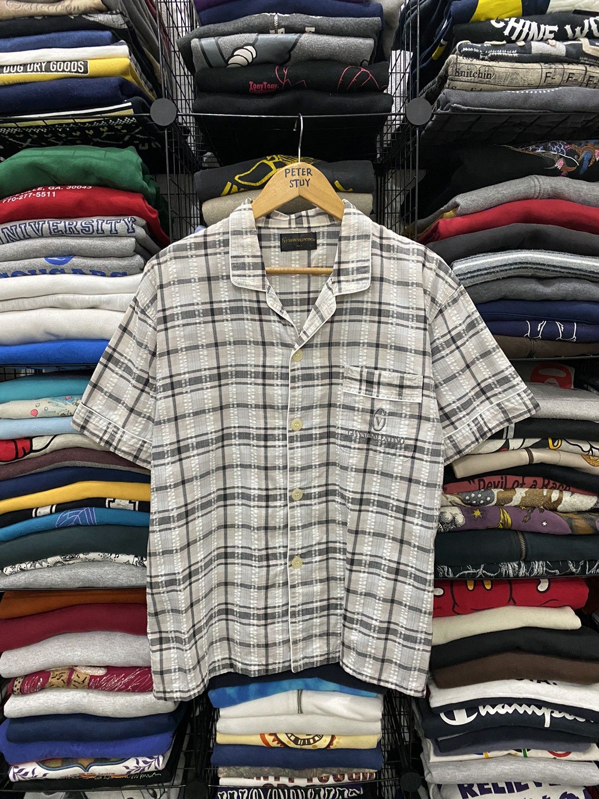 Vintage VINTAGE GIANNI VALENTINO FLANNEL SHIRT Size US M / EU 48-50 / 2 - 1 Thumbnail