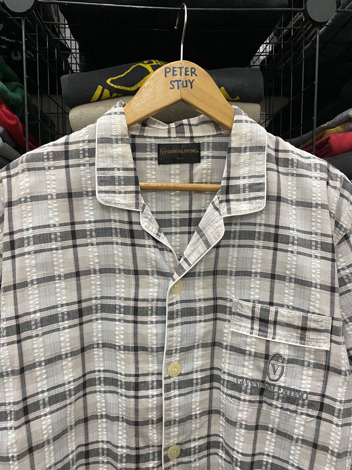Vintage VINTAGE GIANNI VALENTINO FLANNEL SHIRT Size US M / EU 48-50 / 2 - 3 Thumbnail