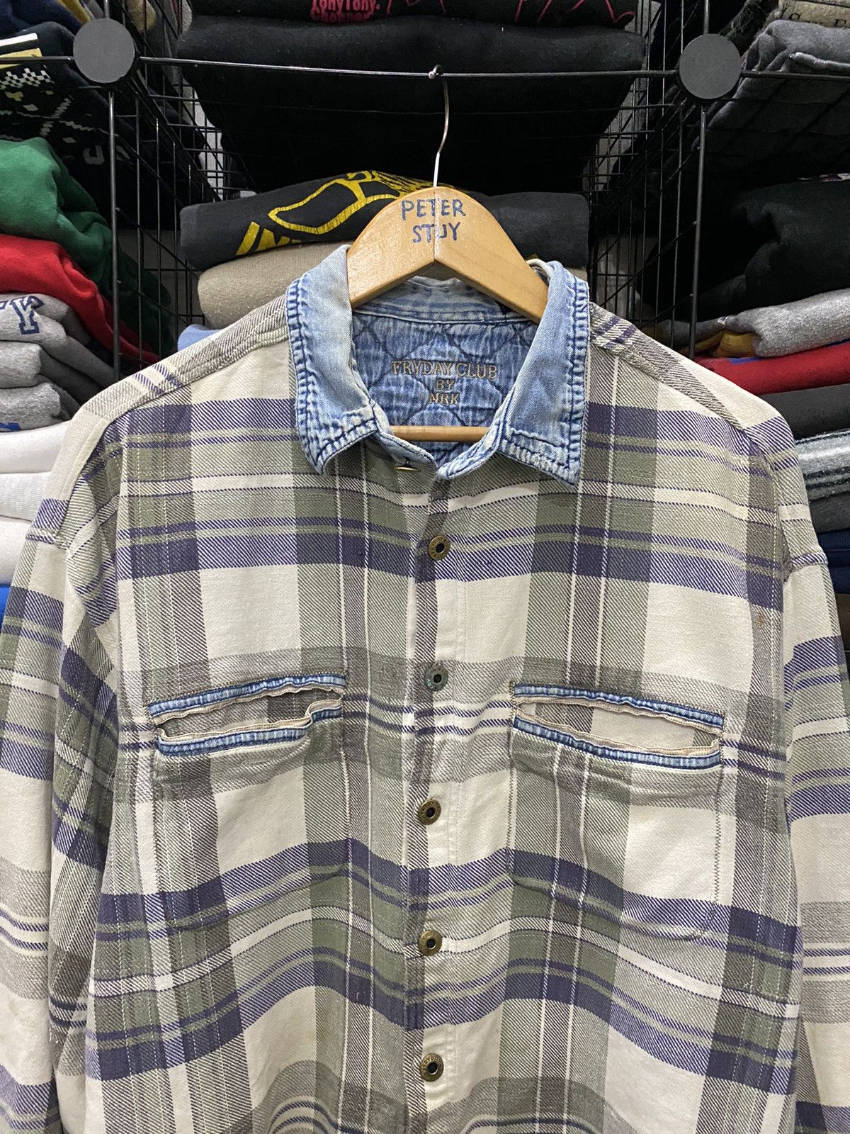 Flannel × Japanese Brand × Vintage VINTAGE FRYDAY CLUB by NRK FLANNEL JACKET Size US M / EU 48-50 / 2 - 2 Thumbnail