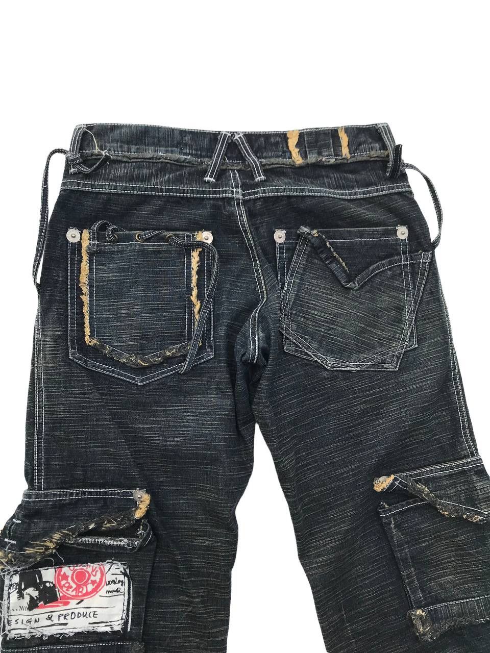 Other Jeans de Art Cargo Multipocket Bondage Distressed Denim Pant Size US 31 - 9 Thumbnail