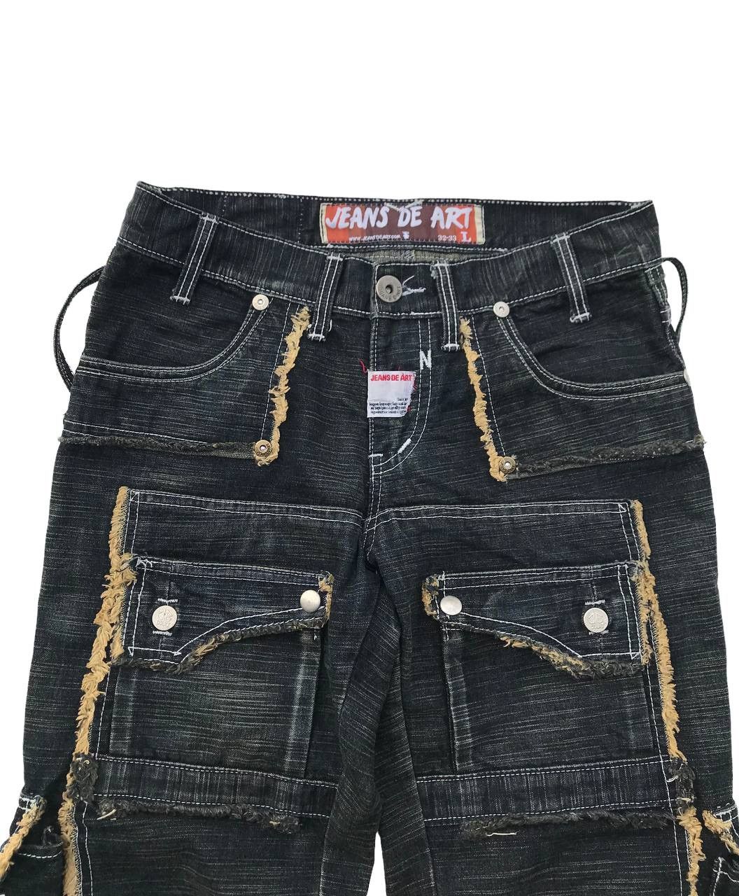 Other Jeans de Art Cargo Multipocket Bondage Distressed Denim Pant Size US 31 - 3 Thumbnail