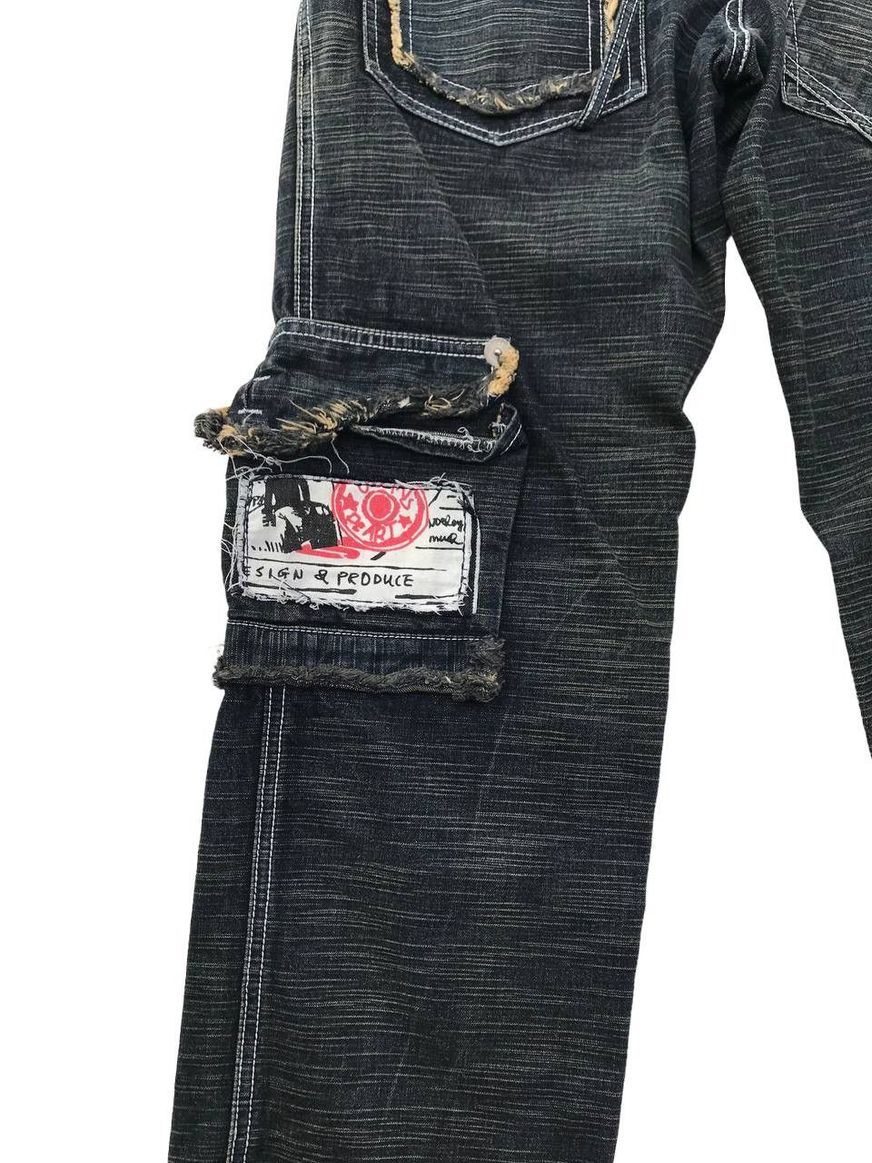 Other Jeans de Art Cargo Multipocket Bondage Distressed Denim Pant Size US 31 - 10 Thumbnail