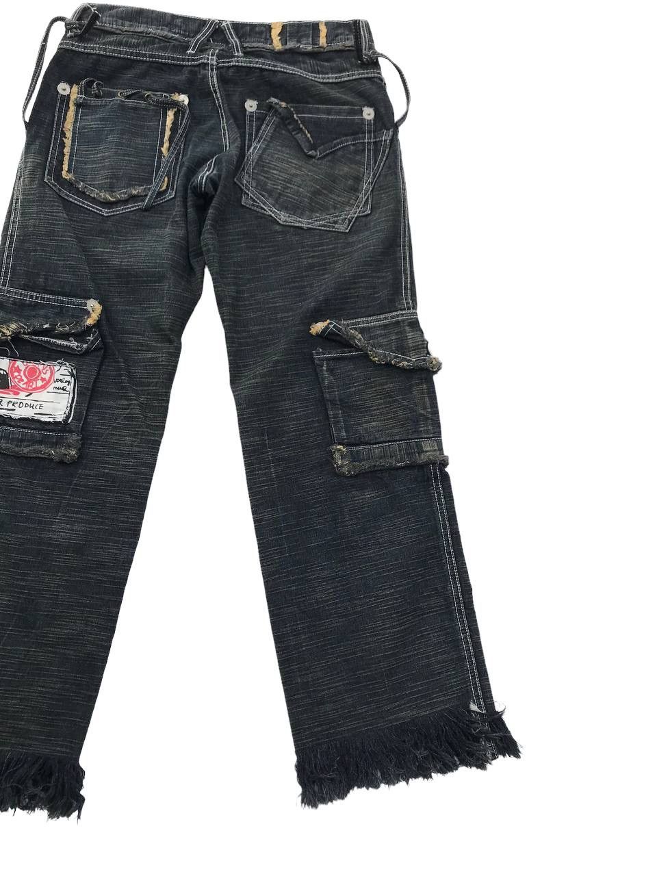 Other Jeans de Art Cargo Multipocket Bondage Distressed Denim Pant Size US 31 - 8 Thumbnail
