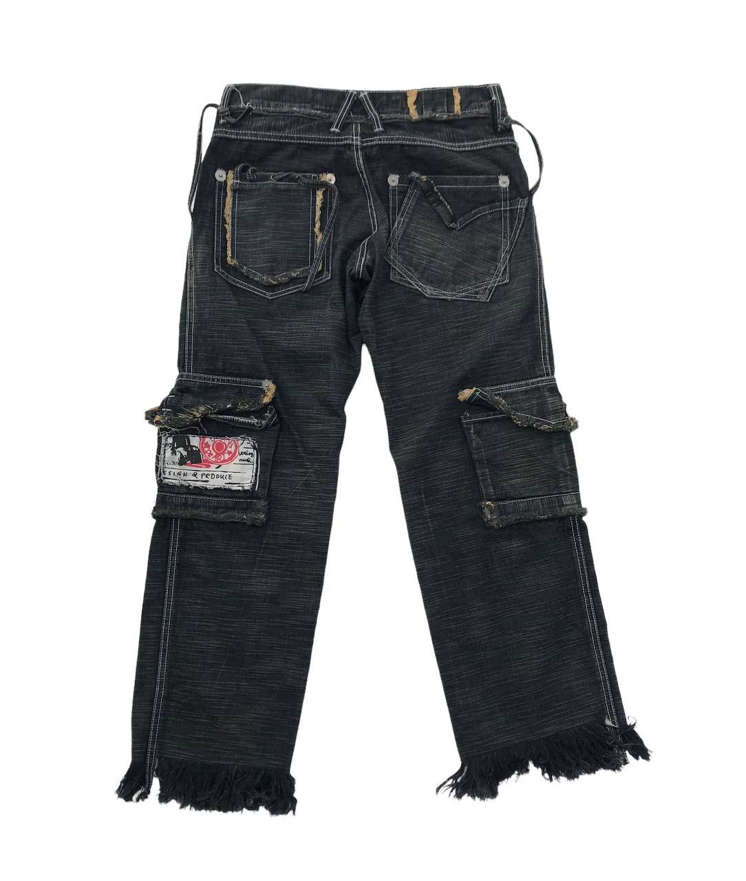 Other Jeans de Art Cargo Multipocket Bondage Distressed Denim Pant Size US 31 - 2 Thumbnail