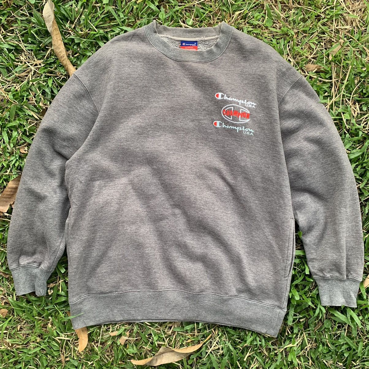 Champion Champion embroidery logo sweatshirt vintage 90s Size US L / EU 52-54 / 3 - 1 Thumbnail