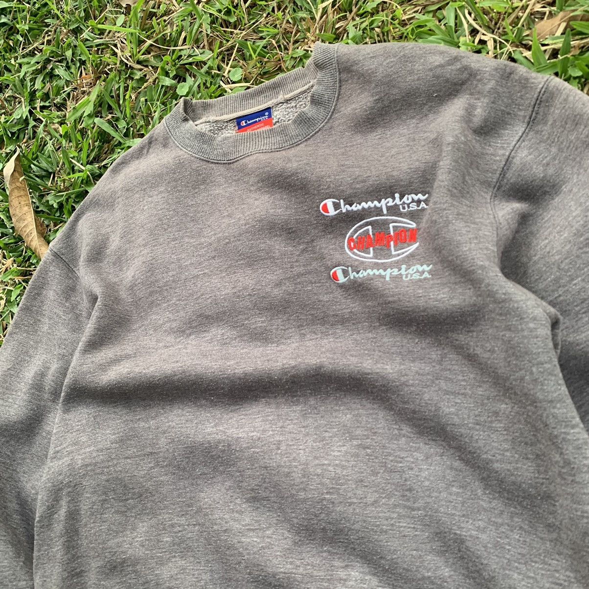 Champion Champion embroidery logo sweatshirt vintage 90s Size US L / EU 52-54 / 3 - 3 Thumbnail