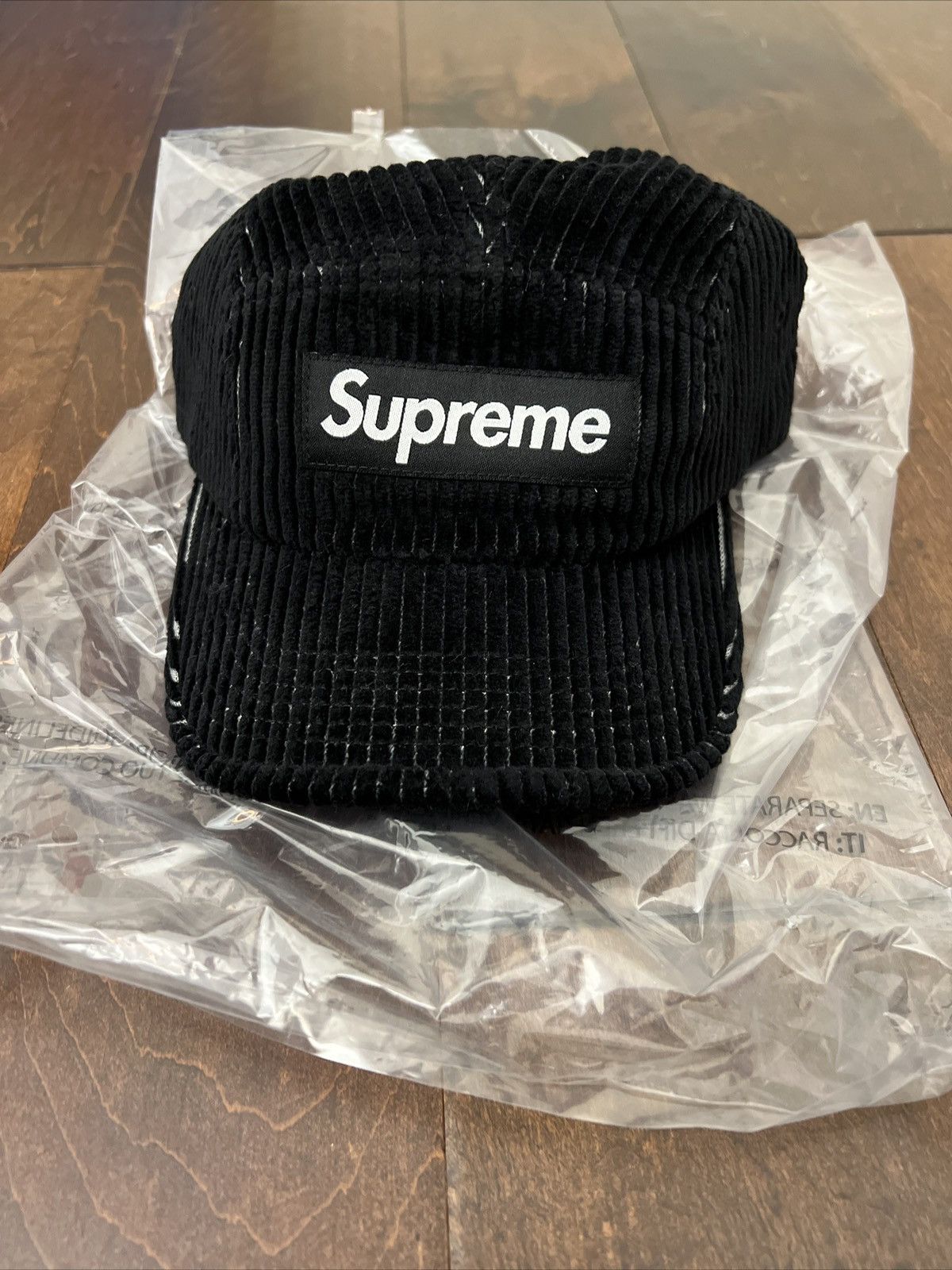 Supreme Supreme SS23 2-Tone Corduroy Camp Cap Black | Grailed