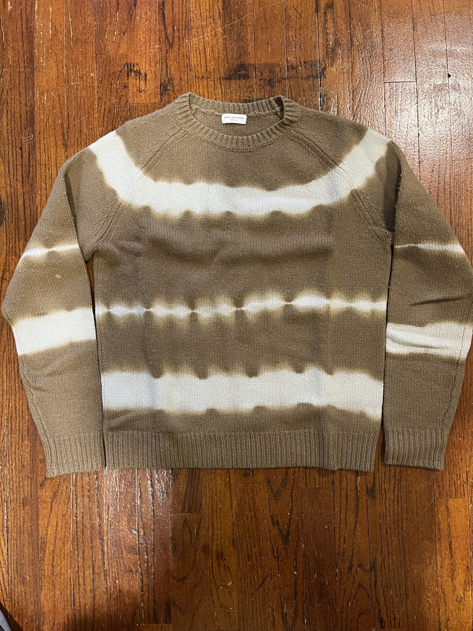 Dries Van Noten A/W 14 Tie Dye Wool Sweater in Brown Size US M / EU 48-50 / 2 - 1 Thumbnail