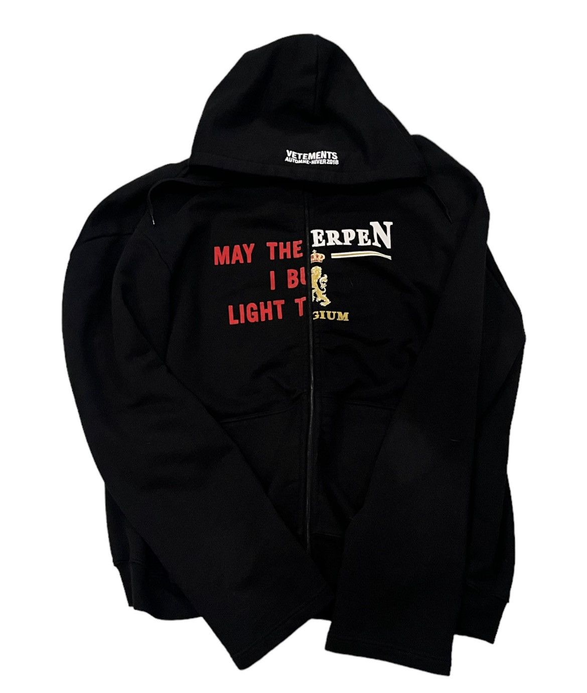 Vetements 2018 Split Bridges Burn Antwerpen Hoodie