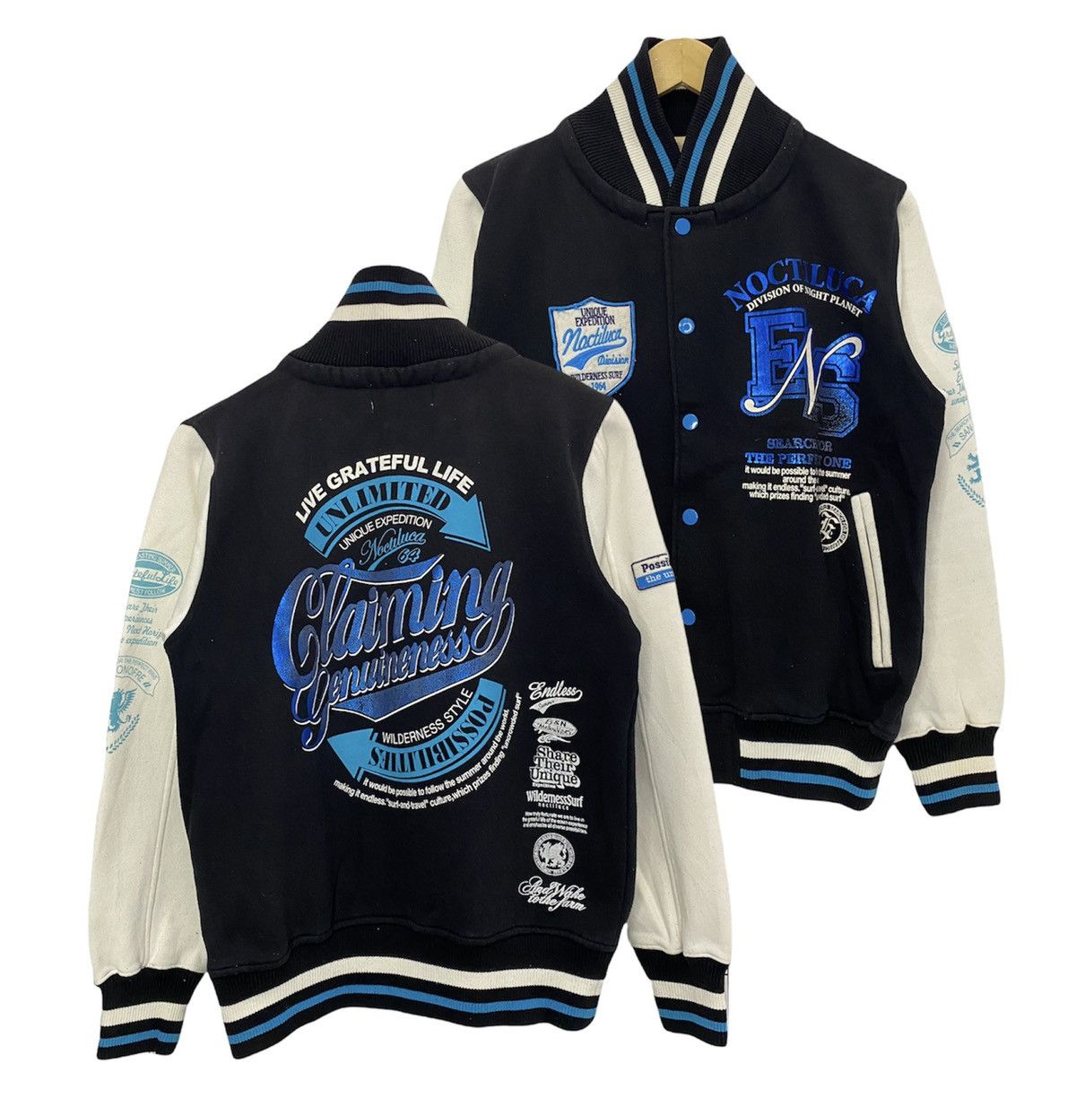 Vintage Surf Varsity Jacket Size US M / EU 48-50 / 2 - 1 Thumbnail