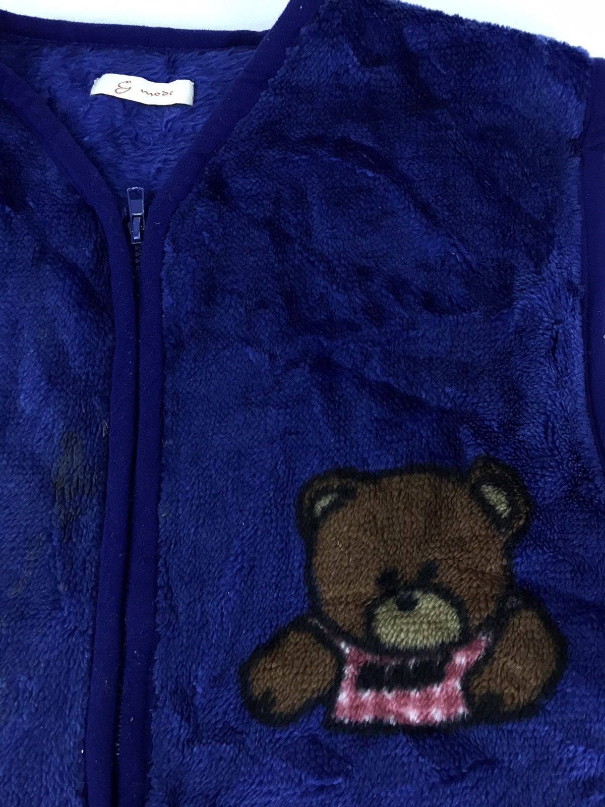 Japanese Brand × Vintage Vintage Kicker Bear Play Football Vest Fleece Jacket Size US L / EU 52-54 / 3 - 4 Thumbnail