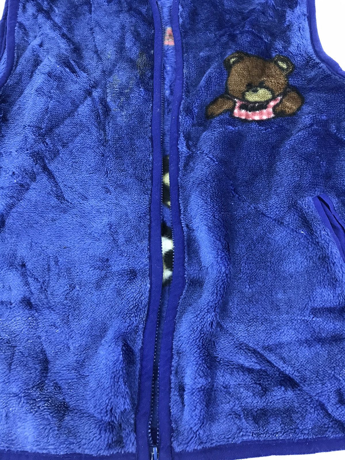 Japanese Brand × Vintage Vintage Kicker Bear Play Football Vest Fleece Jacket Size US L / EU 52-54 / 3 - 6 Thumbnail