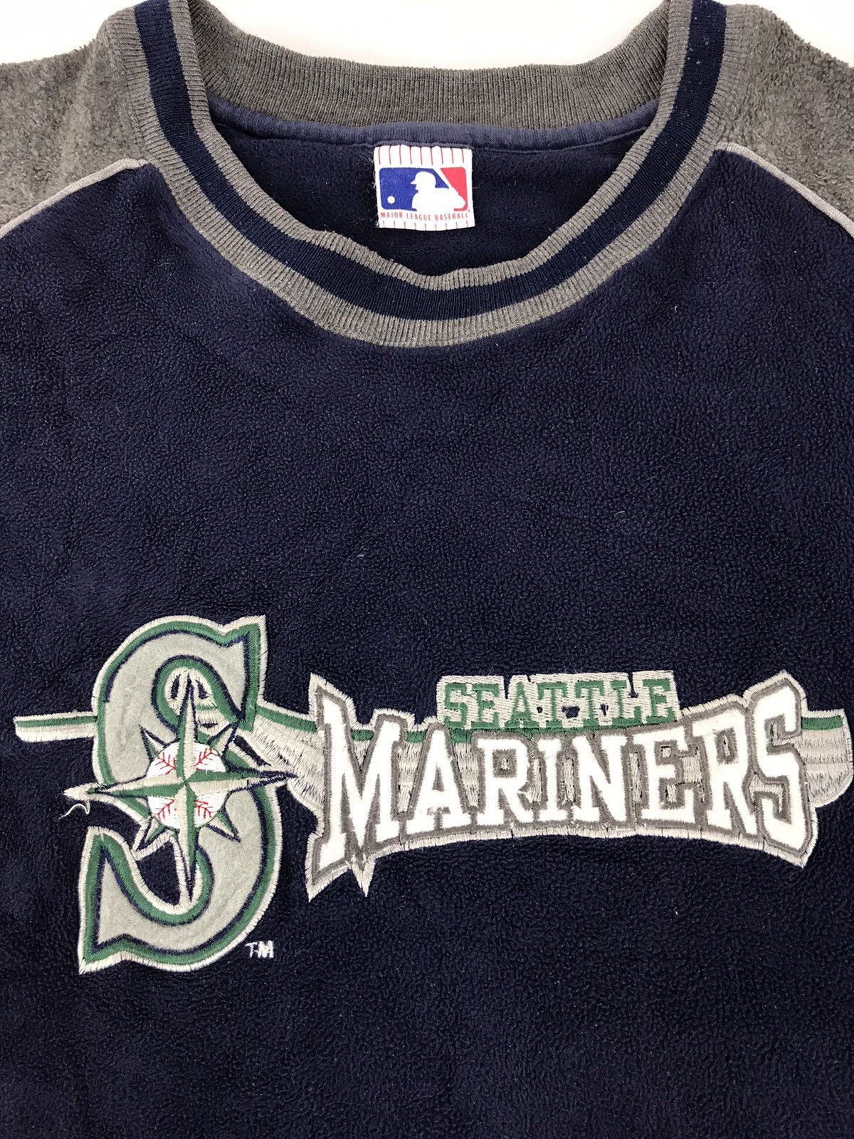 MLB × Vintage Vintage 90s MLB Seattle Mariners Sweatshirt Pull Over Size US L / EU 52-54 / 3 - 3 Thumbnail