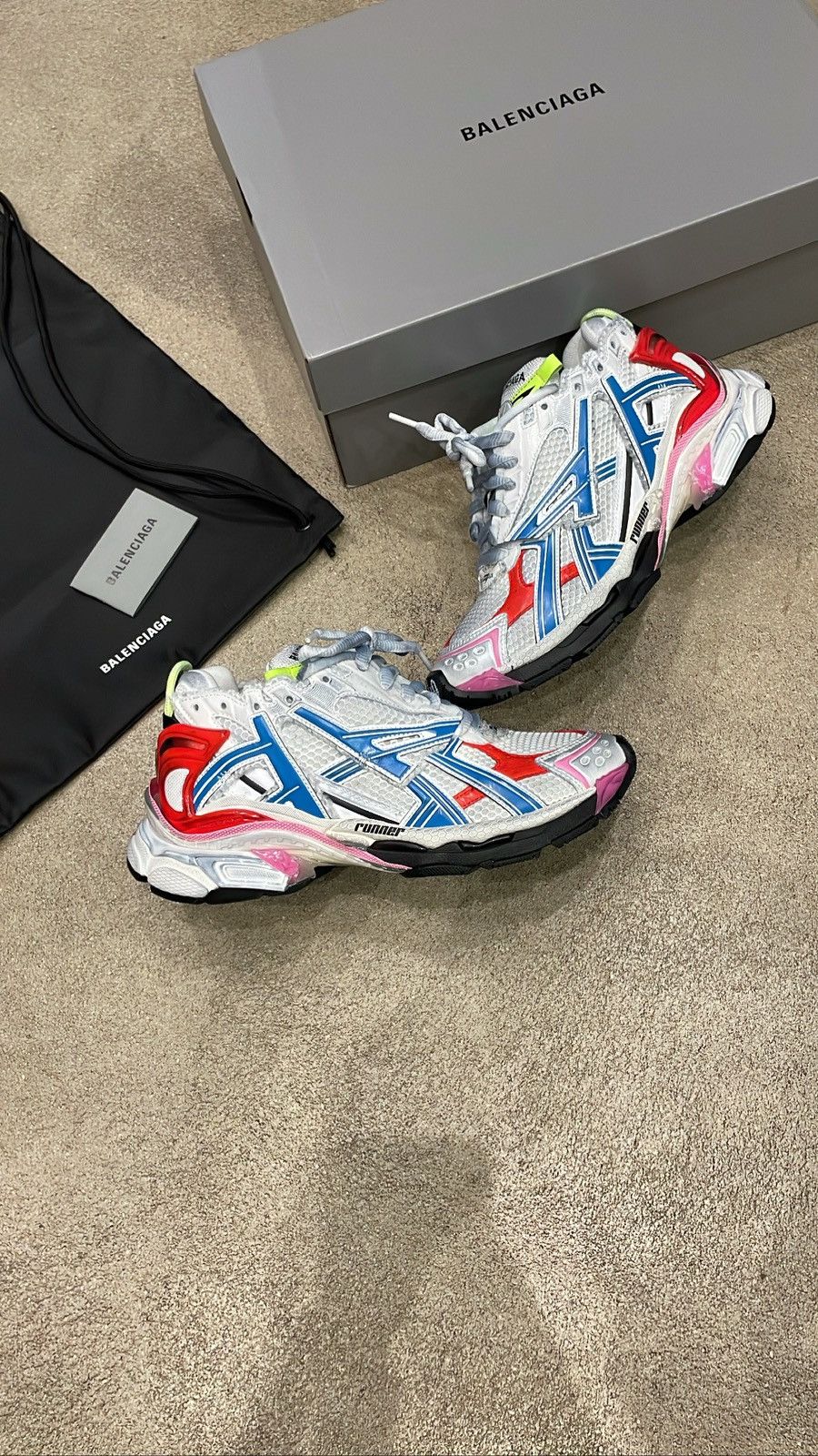 【送料&関税込】Balenciaga Multicolor Track Sneakers Balenciaga Balenciaga Runner Sneaker Multicolor | Grailed