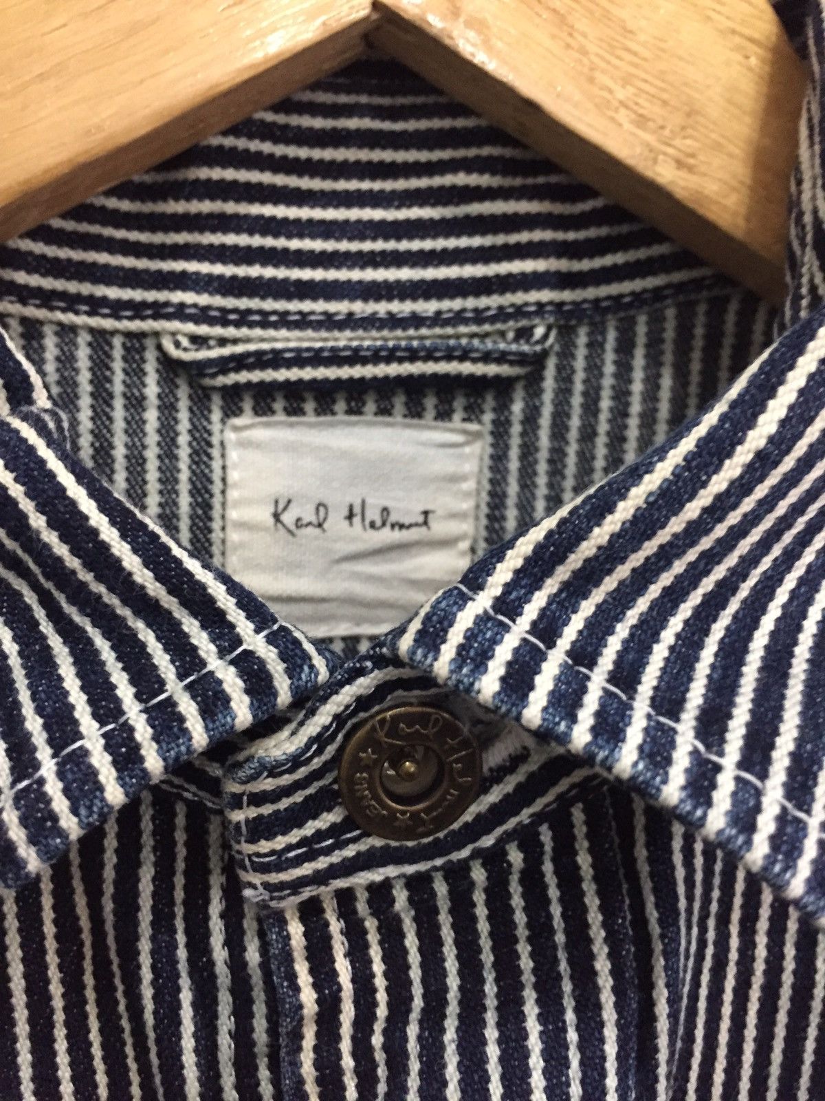 Karl Helmut Karl Helmut Hickory Stripe Oversized Worker Jacket Size US L / EU 52-54 / 3 - 5 Thumbnail