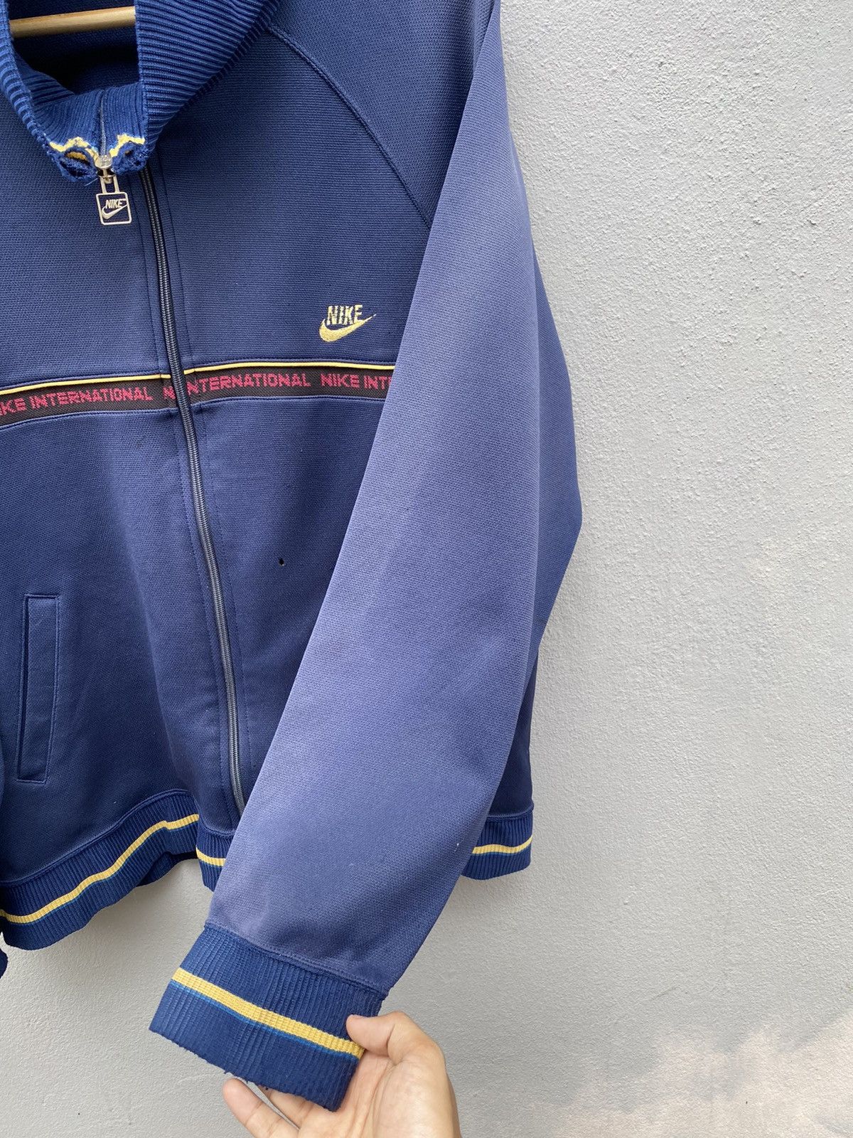 Nike × Vintage RARE💥1970s~1980s NIKE INTERNATIONAL Distressed Zipup Jacket Size US XL / EU 56 / 4 - 13 Thumbnail
