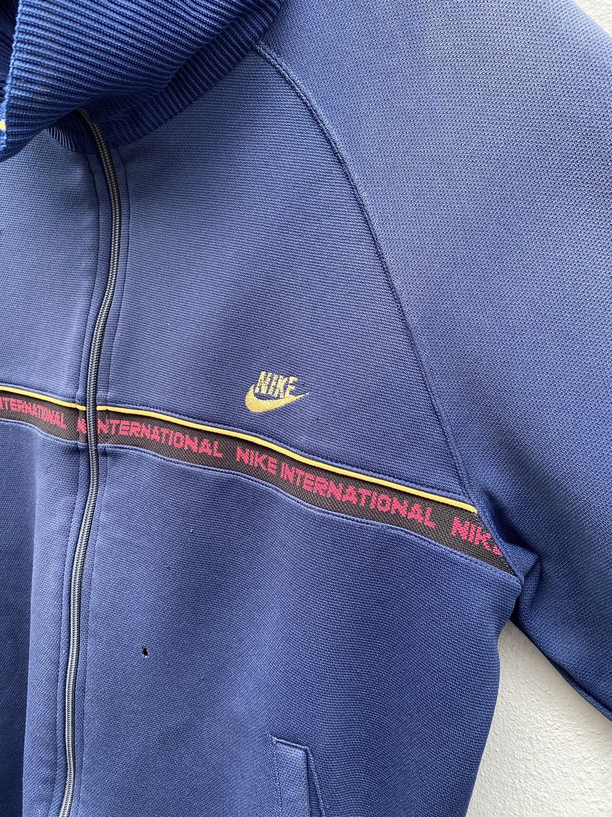 Nike × Vintage RARE💥1970s~1980s NIKE INTERNATIONAL Distressed Zipup Jacket Size US XL / EU 56 / 4 - 9 Thumbnail