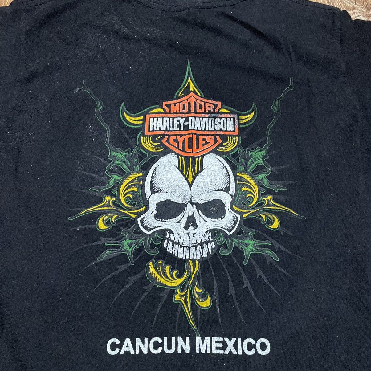 Vintage Vintage Y2K Harley Davidson Cancun Skull Graphic Tee Punk M Size US M / EU 48-50 / 2 - 5 Thumbnail