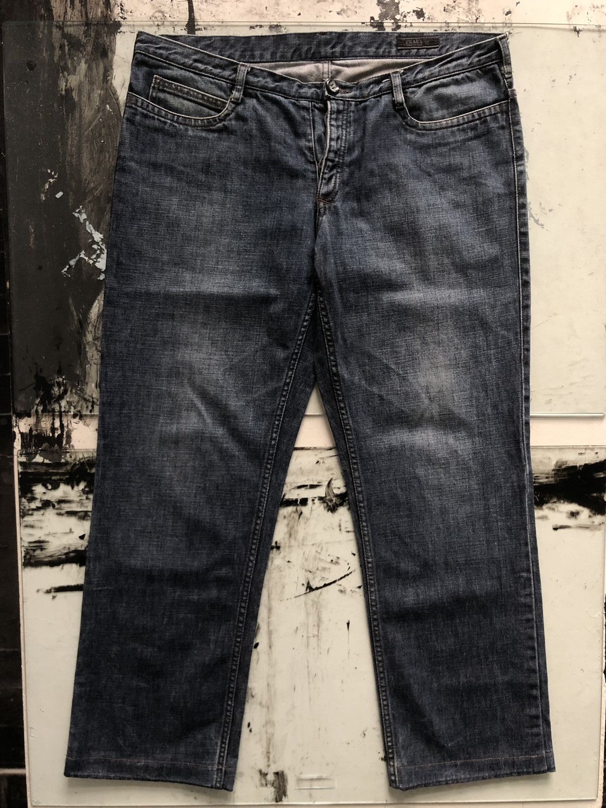 Image of Fw09 Prada Milano Straight Denim Jeans Pants Size 52, Men's