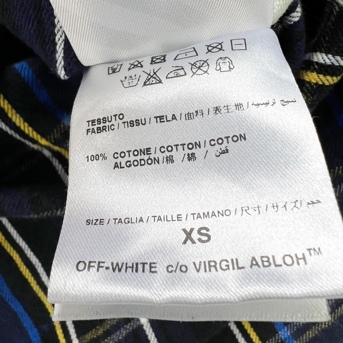 Off-White Off-White Spray Blue Plaid Shirt Size US XS / EU 42 / 0 - 4 Thumbnail