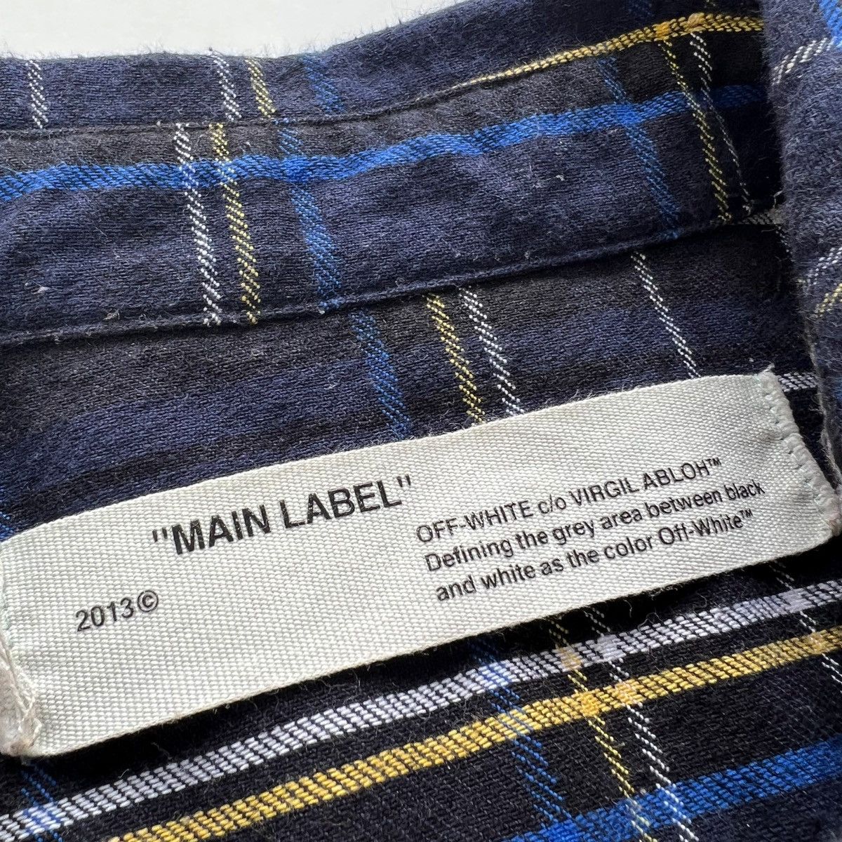 Off-White Off-White Spray Blue Plaid Shirt Size US XS / EU 42 / 0 - 5 Thumbnail