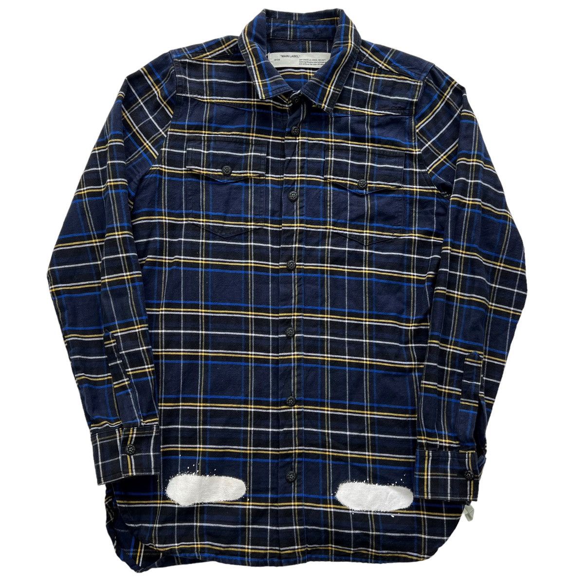 Off-White Off-White Spray Blue Plaid Shirt Size US XS / EU 42 / 0 - 2 Thumbnail