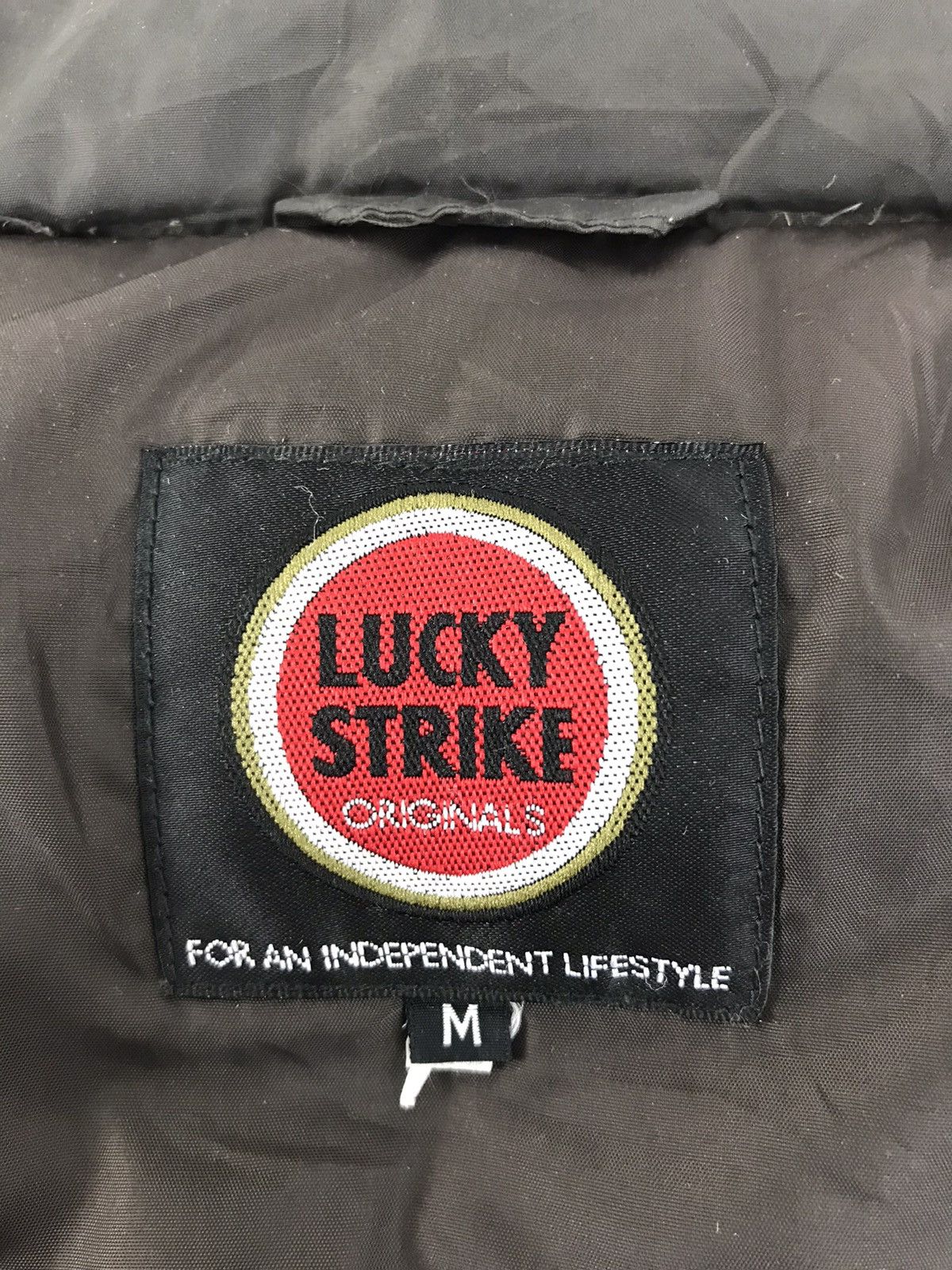 Lucky Brand × Vintage Lucky Strike Puffer Quilted Light Jacket Zipper Style Size US M / EU 48-50 / 2 - 5 Thumbnail