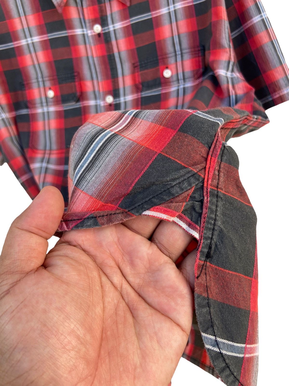 Designer MOTORCYCLE GARMENT CHECKERED SHIRT Size US XL / EU 56 / 4 - 2 Thumbnail