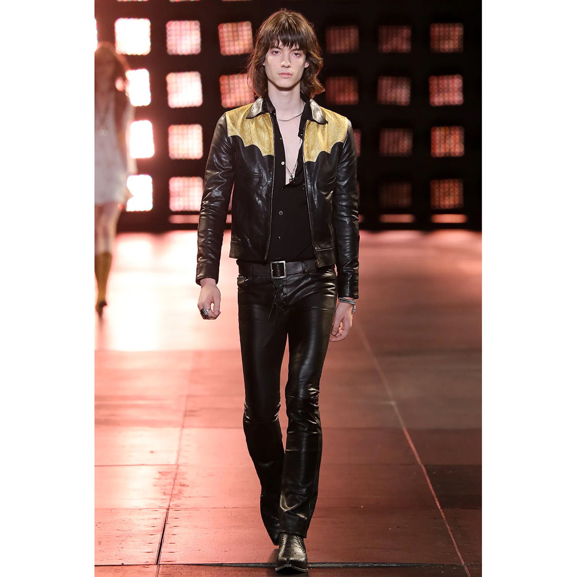 Hedi Slimane × Saint Laurent Paris SS15 "Psych Rock" Western Circus Leather Jacket Size US S / EU 44-46 / 1 - 2 Thumbnail