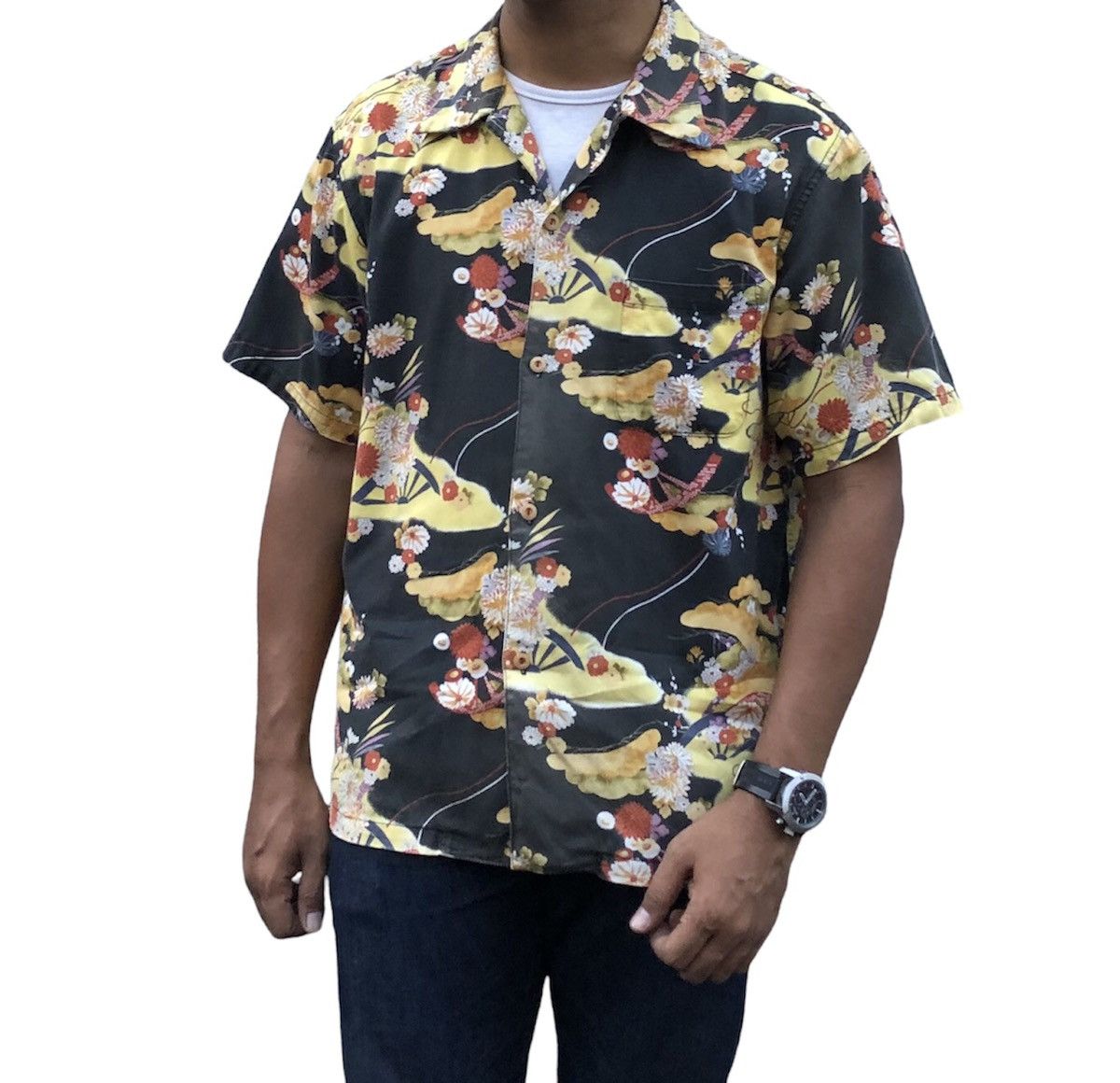 Eternal Hawaiian cotton shirt Japanese motif by Eternal Japan Size US L / EU 52-54 / 3 - 1 Thumbnail