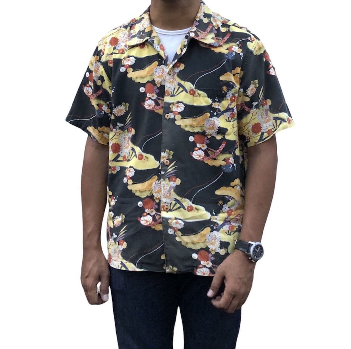 Eternal Hawaiian cotton shirt Japanese motif by Eternal Japan Size US L / EU 52-54 / 3 - 2 Thumbnail